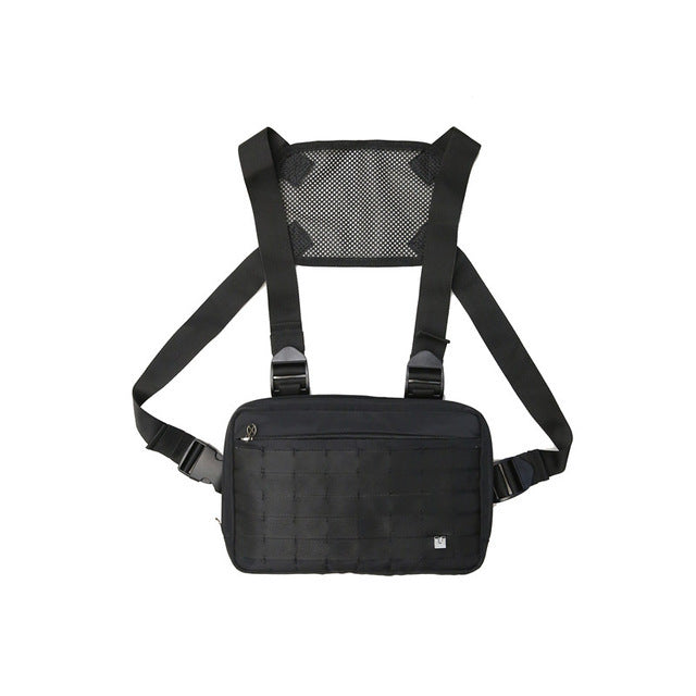 Men's nylon chest bag with zipper pocket, view 6 - MRSLM