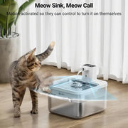 stainless steel cat water fountain, view 4 - MRSLM