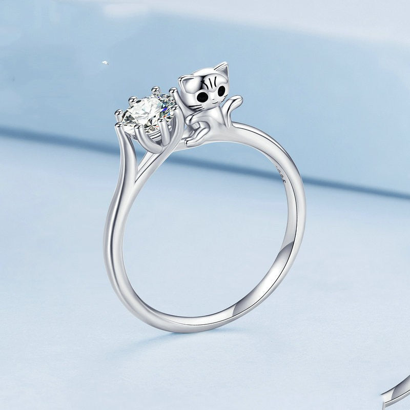 cute animal oil drop ring, view 4 - MRSLM