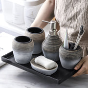 retro ceramic bathroom set, view 3 - MRSLM