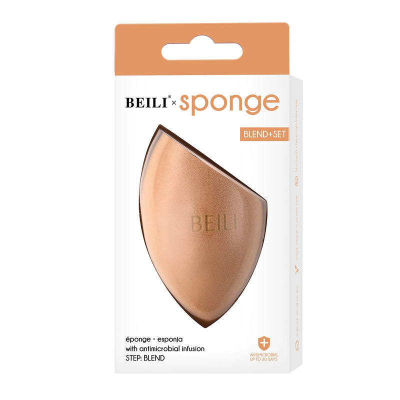 Non-latex makeup sponge with box, view 3 - MRSLM