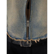 retro distressed short jacket, view 6 - MRSLM