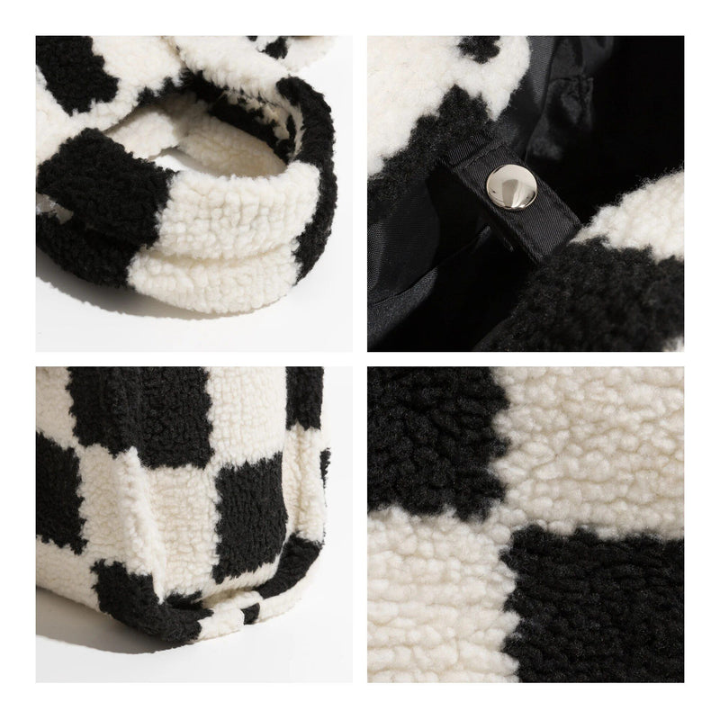 faux fur tote bag, view 8 - MRSLM