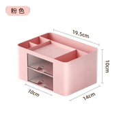 compact desk organizer with dual drawers, view 4 - MRSLM