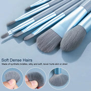 8pcs mini makeup brush set, view 8 - MRSLM
