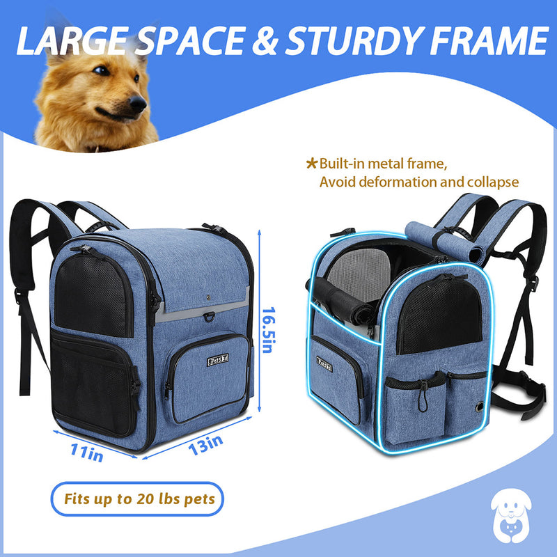 sturdy pet backpack carrier, view 6 - MRSLM