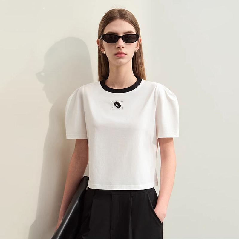 embroidered O-neck t-shirt - MRSLM