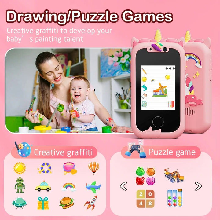 Interactive Touchscreen Kids' Smart Camera Phone with MP3 Player