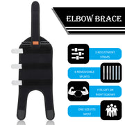 compression elbow brace with aluminum stays, view 5 - MRSLM
