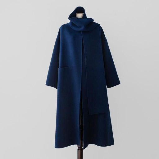 fashion women's coat with scarf collar, view 2 - MRSLM