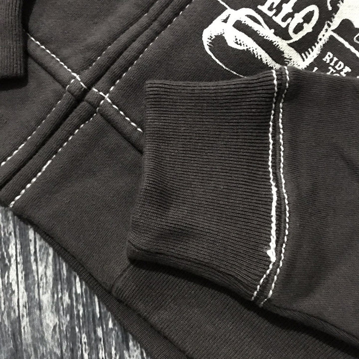 Hooded Sweater Motorcycle Heavy Metal Punk Can Take Lovers