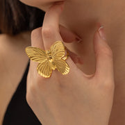 vintage butterfly ring, view 3 - MRSLM