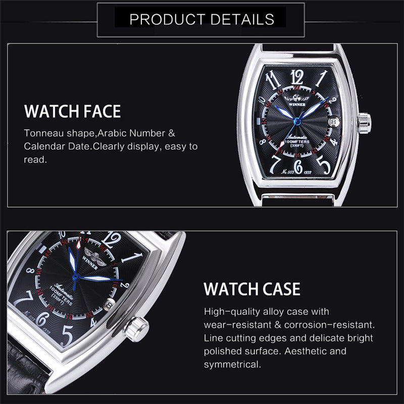 men's barrel automatic watch, view 10 - MRSLM