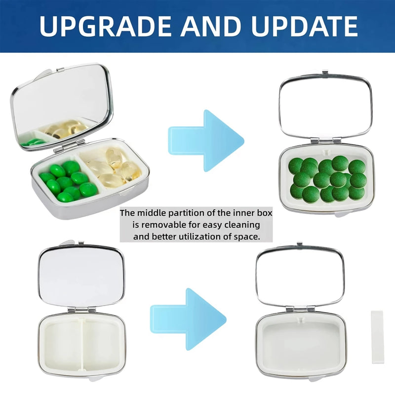 crystal diamond travel pill organizer, view 10 - MRSLM