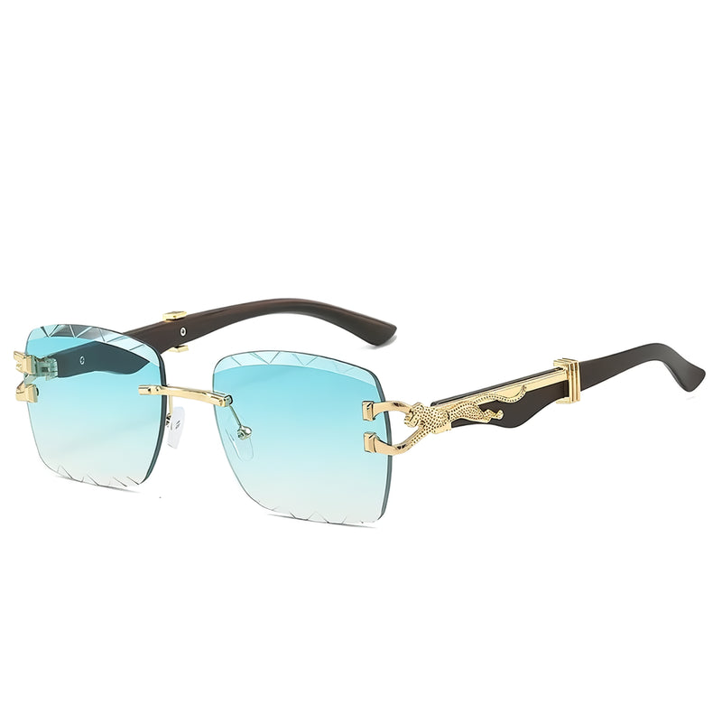 rectangle sunglasses with gradient lenses, view 3 - MRSLM