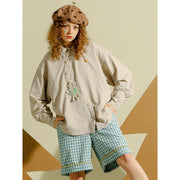 high-waisted plaid shorts, view 5 - MRSLM