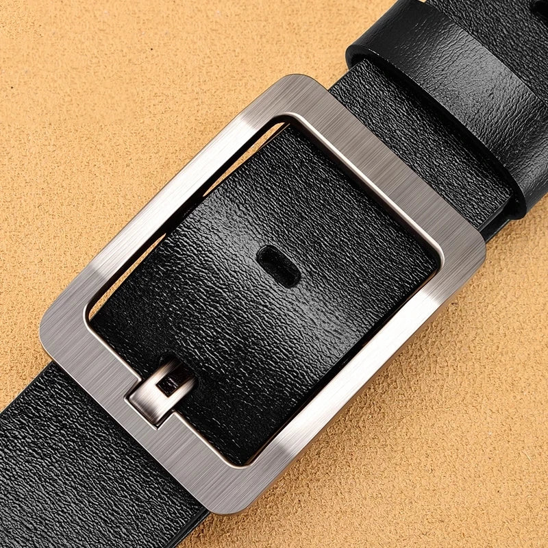 men's genuine leather casual belt, view 7 - MRSLM