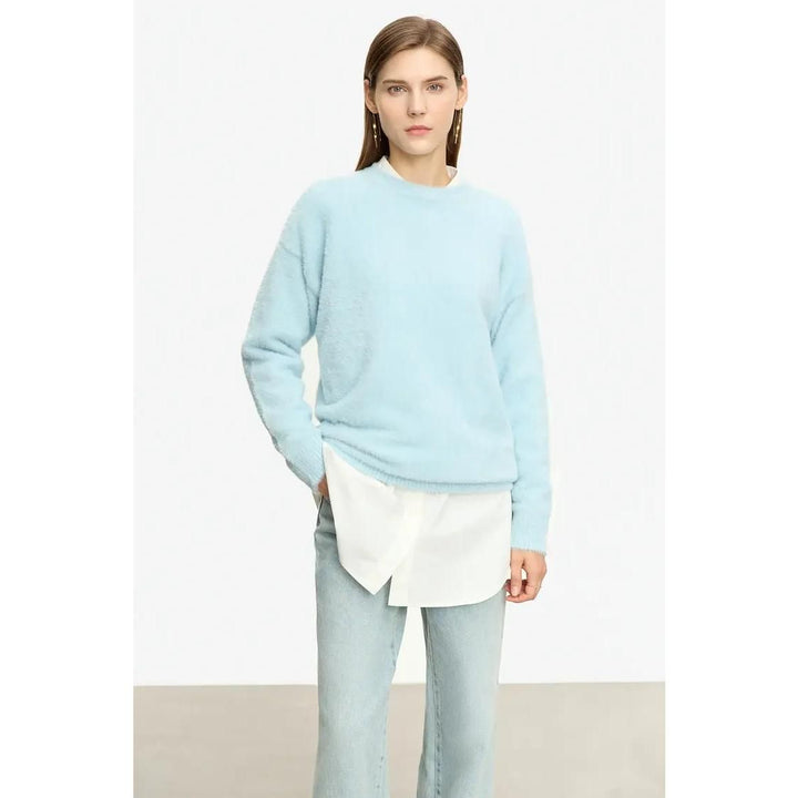 Loose Solid Round Neck Minimalist Sweater