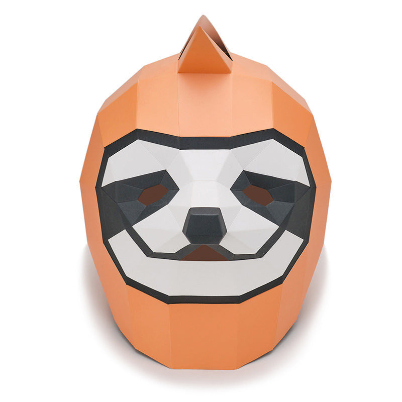 sloth cardboard party mask, view 3 - MRSLM