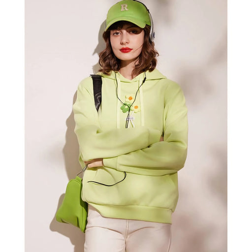 3D plush flower pullover hoodie, view 2 - MRSLM