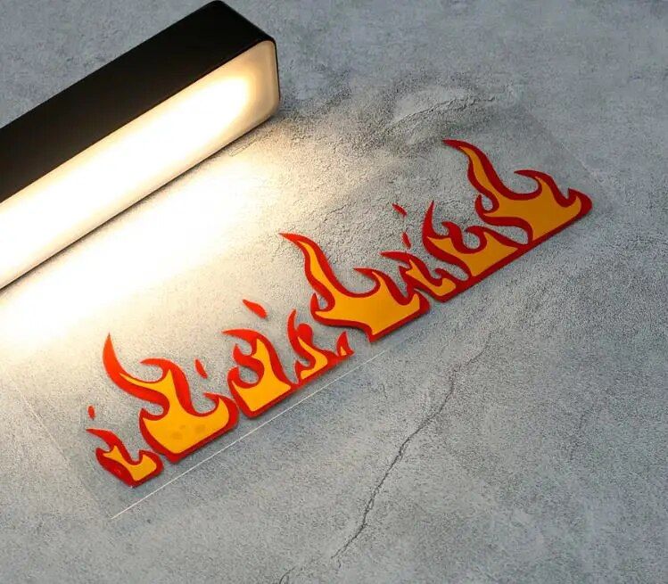 vinyl fire stickers for car motorcycle and laptop, view 2 - MRSLM