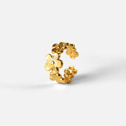 adjustable gold flower ring, view 4 - MRSLM