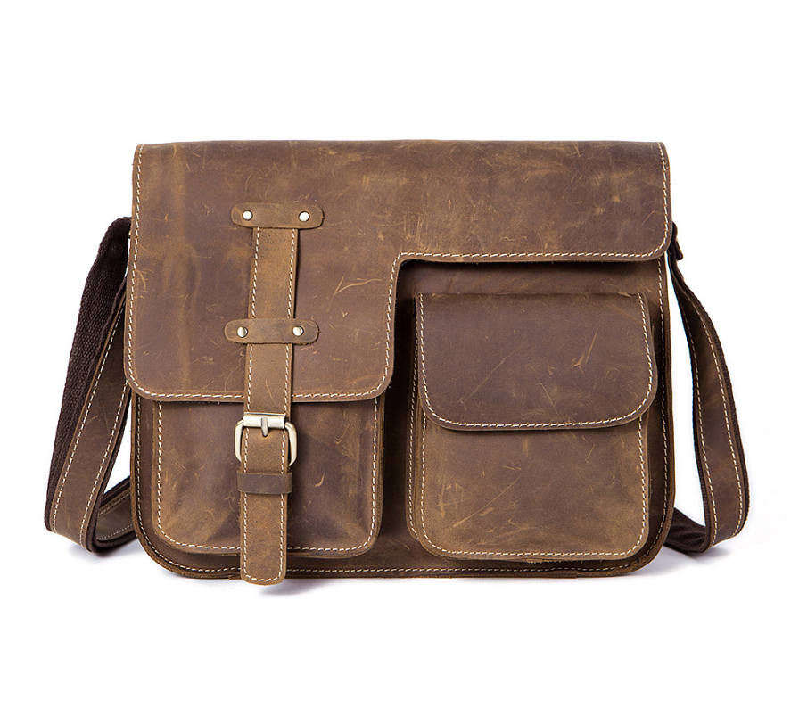 Men's PU Leather Multifunction Crossbody Bag - Anti-Theft, Large Capacity, Retro Style
