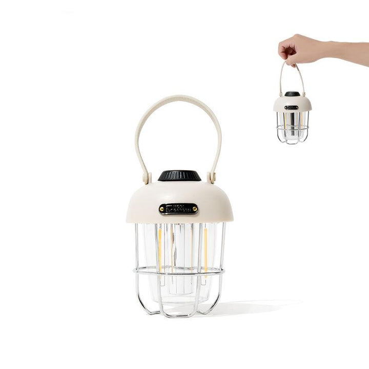 Lanterna de acampamento LED recarregável vintage