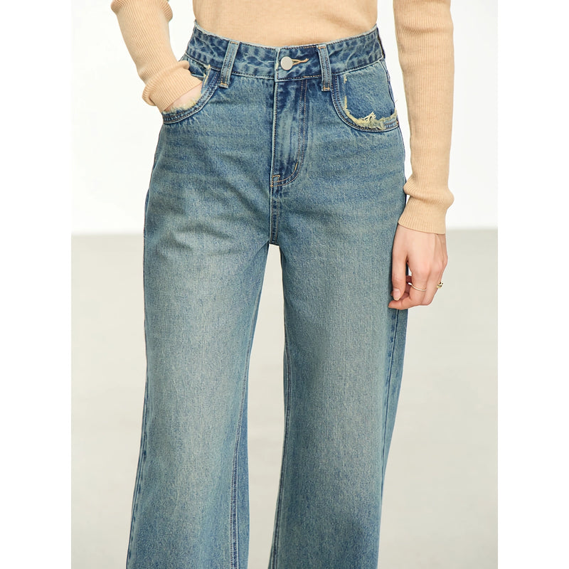 loose fit women's office jeans, view 6 - MRSLM