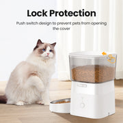 automatic WiFi smart cat feeder, view 6 - MRSLM