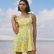 fruit print sleeveless beach dress - MRSLM