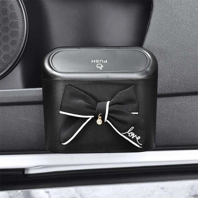 bowknot car hanging trash bin, view 2 - MRSLM