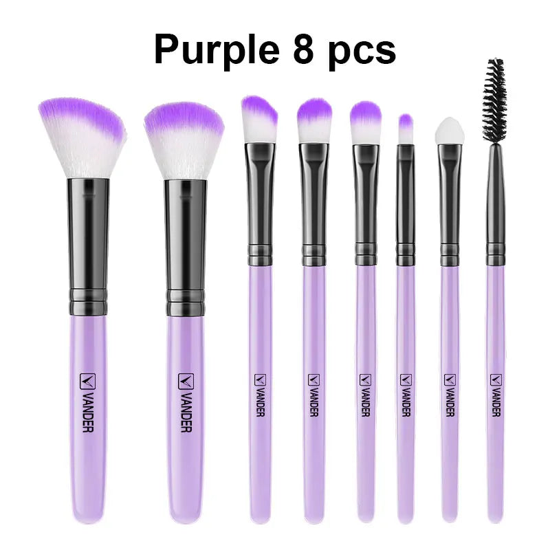 8-piece makeup brush set, view 8 - MRSLM