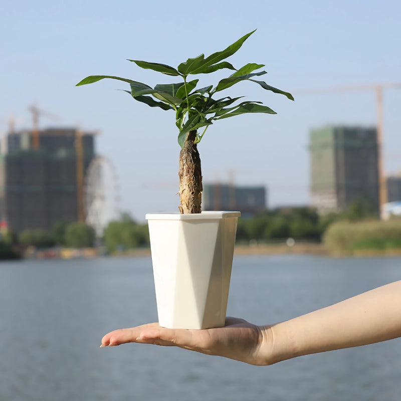 self watering resin flower pot, view 7 - MRSLM