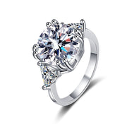 5 carat moissanite silver ring, view 5 - MRSLM