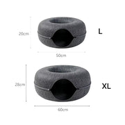 plush cat and dog bed house, view 11 - MRSLM