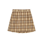 asymmetrical pleated knee-length skirt, view 7 - MRSLM
