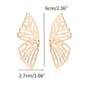 angel wing butterfly stud earrings for women, view 12 - MRSLM