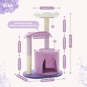 flower cat tree, view 2 - MRSLM