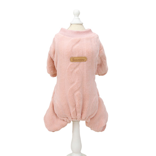 cozy fleece dog pajamas, view 2 - MRSLM