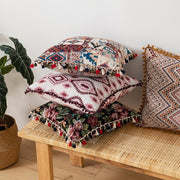 moroccan boho tassel cushion covers, view 9 - MRSLM