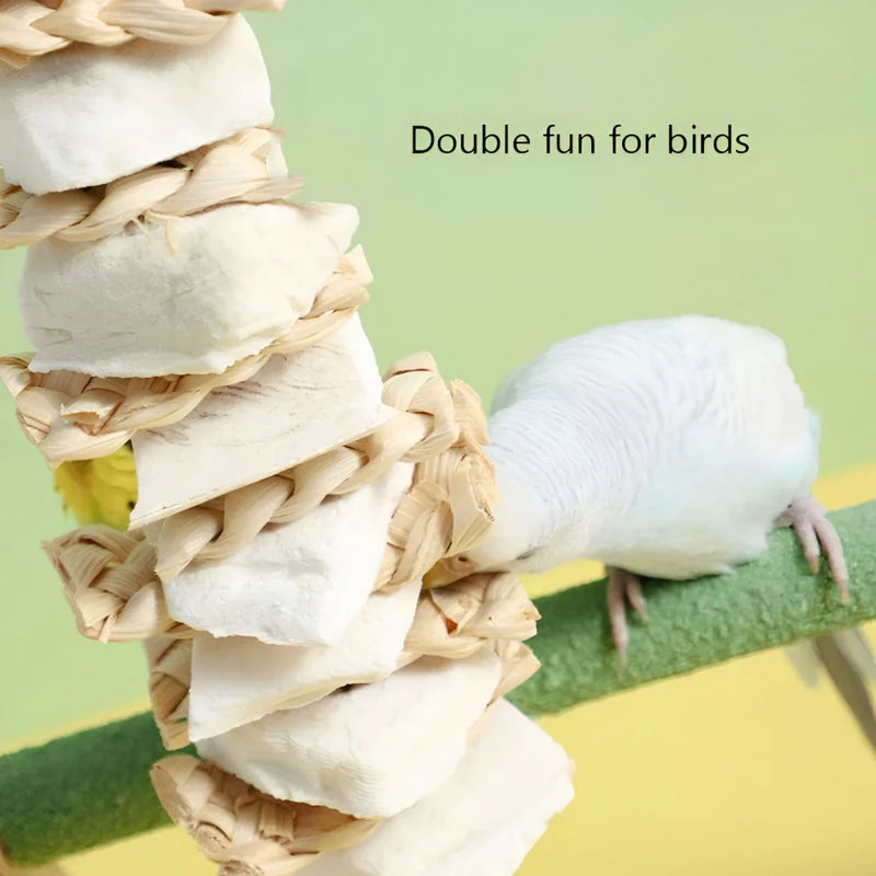 squid bone bird swing toy with bell, view 7 - MRSLM