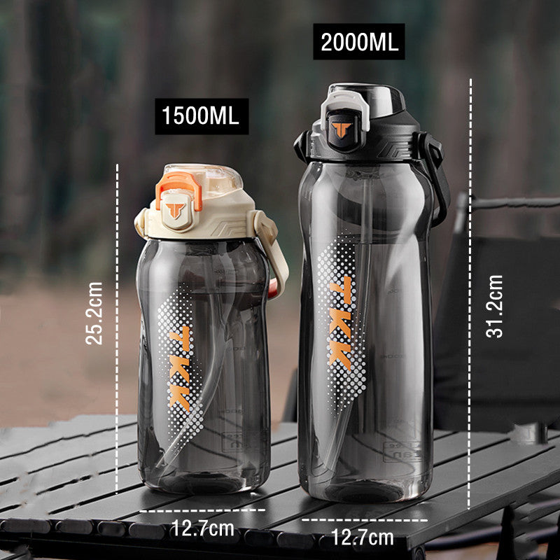 Tritan water bottle with straw, view 10 - MRSLM