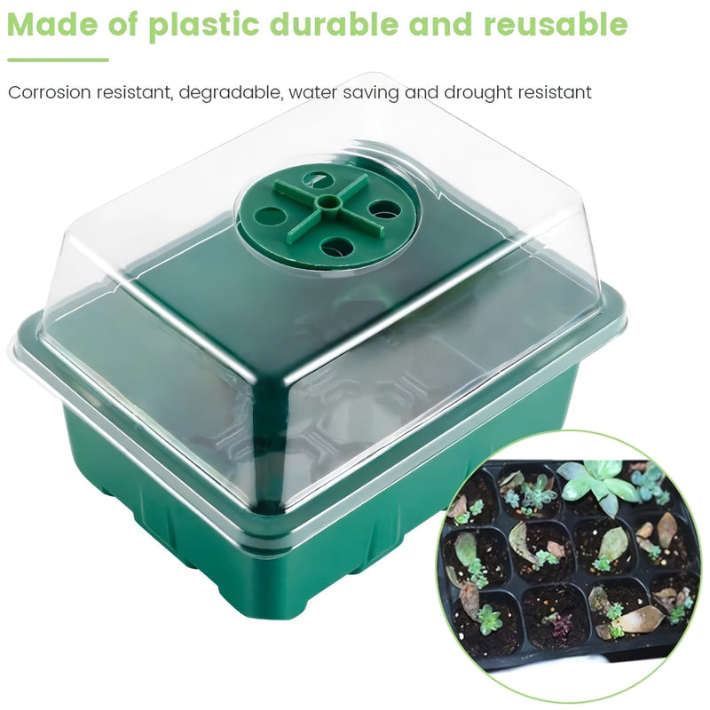 12-cell seedling tray with humidity dome, view 6 - MRSLM