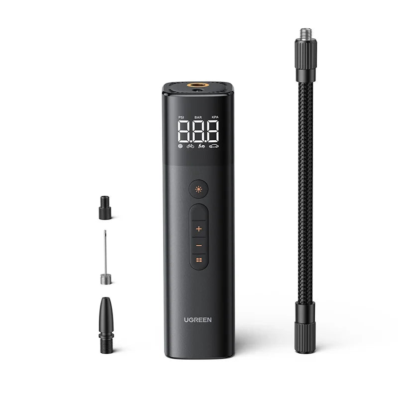 portable car air pump with lcd display, view 2 - MRSLM