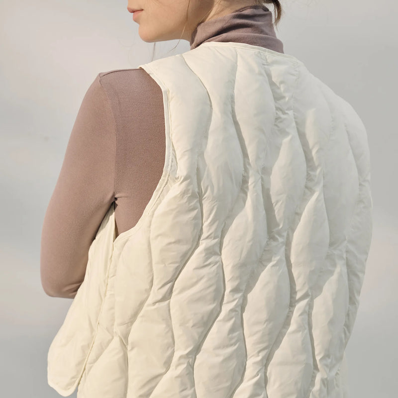 women's sleeveless down vest, view 7 - MRSLM