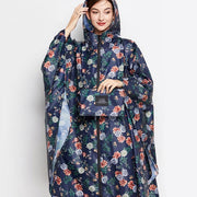 women's hooded rain poncho, view 3 - MRSLM