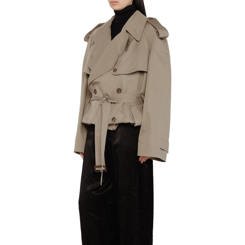 Damen-Baumwoll-Trenchcoat