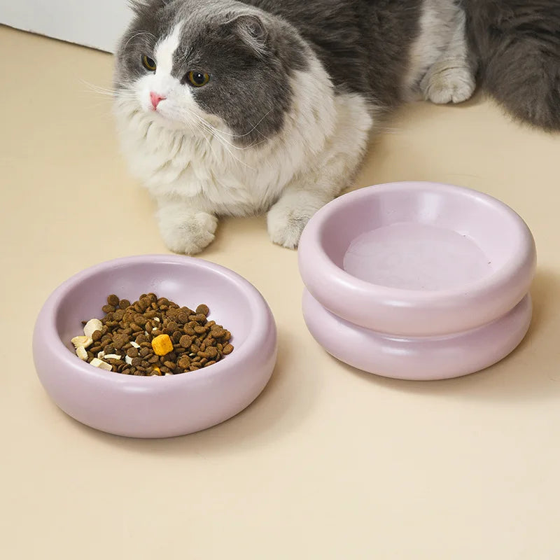 Tigela nórdica de cerâmica para gatos, 350 ml