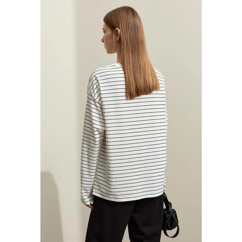 Casual striped cotton t-shirt, view 9 - MRSLM
